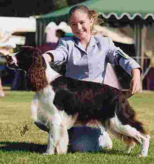 Raptor as a puppy with Michelle Lauder